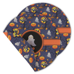 Halloween Night Round Linen Placemat - Double Sided - Set of 4 (Personalized)