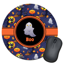 Halloween Night Round Mouse Pad (Personalized)