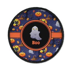 Halloween Night Iron On Round Patch w/ Name or Text