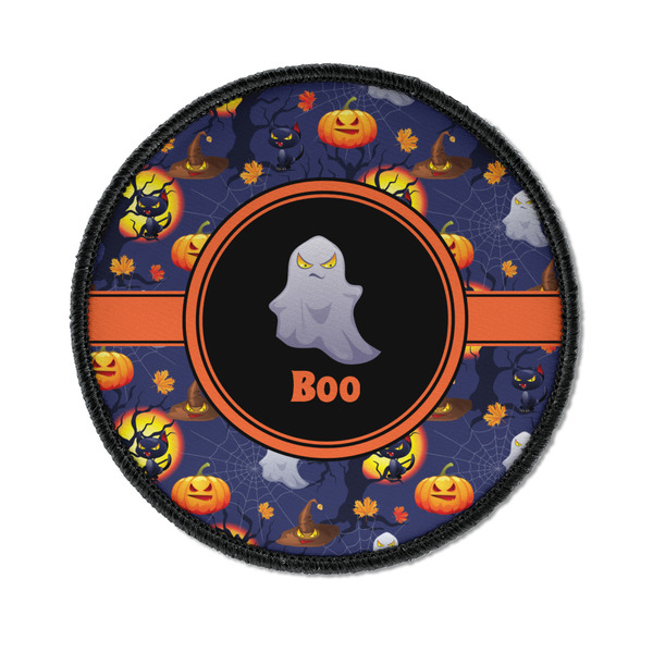 Custom Halloween Night Iron On Round Patch w/ Name or Text