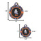 Halloween Night Round Pet ID Tag - Large - Comparison Scale