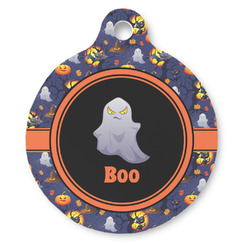 Halloween Night Round Pet ID Tag (Personalized)