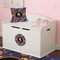 Halloween Night Round Wall Decal on Toy Chest