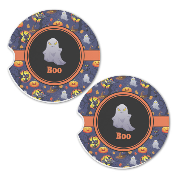 Halloween Night Sandstone Car Coasters - Set of 2