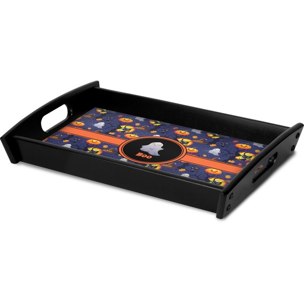 Halloween Night Serving Tray Black - Corner