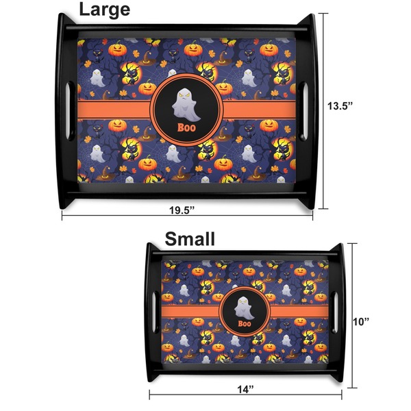 Halloween Night Serving Tray Black Sizes