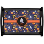 Halloween Night Black Wooden Tray - Small (Personalized)