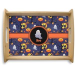 Halloween Night Natural Wooden Tray - Large (Personalized)