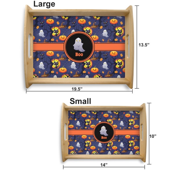 Halloween Night Serving Tray Wood Sizes