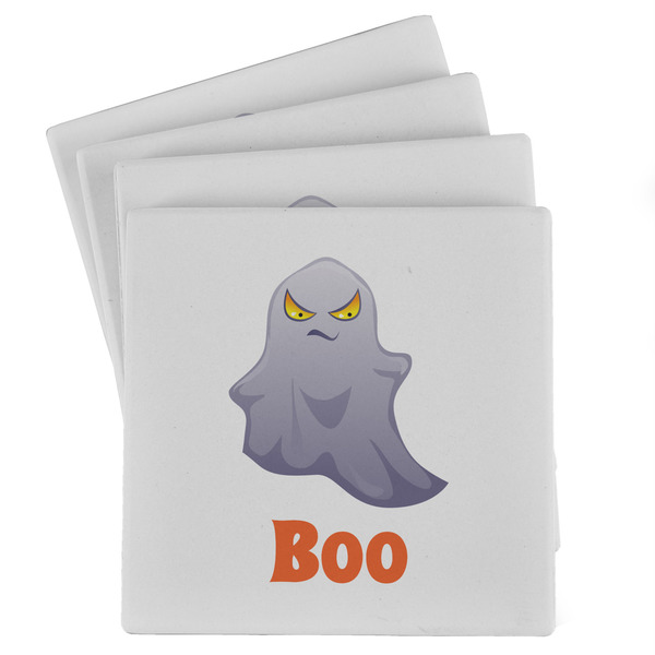 Custom Halloween Night Absorbent Stone Coasters - Set of 4 (Personalized)