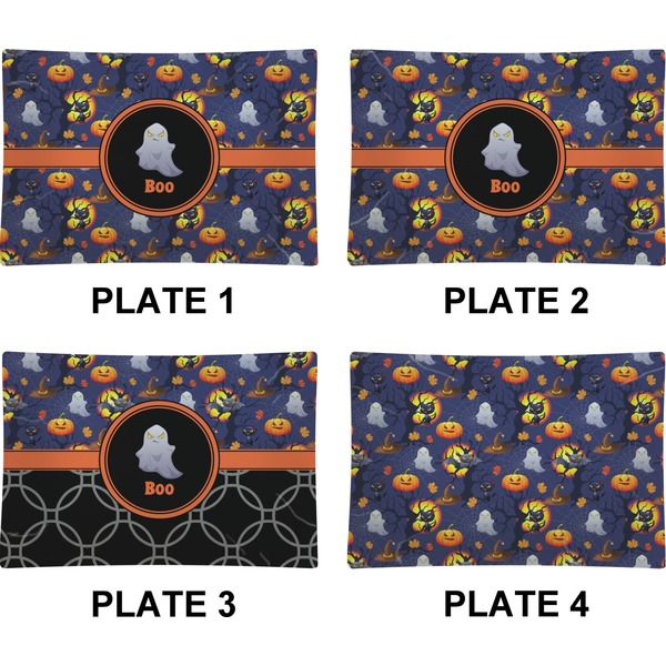 Halloween Night Set of Rectangular Appetizer / Dessert Plates (Approval)