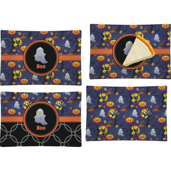 Halloween Night Set of Rectangular Appetizer / Dessert Plates