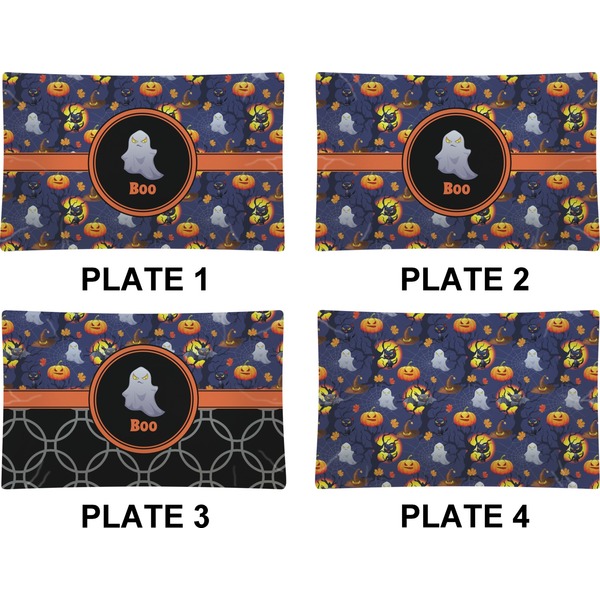 Halloween Night Set of Rectangular Dinner Plates (Approval)