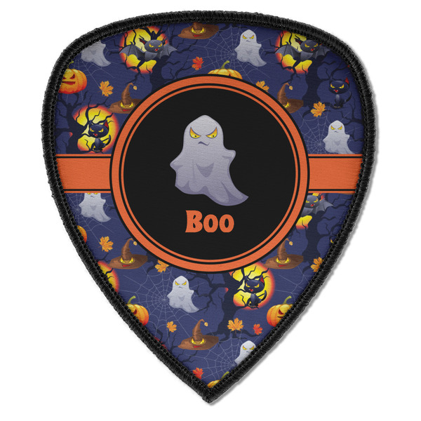 Custom Halloween Night Iron on Shield Patch A w/ Name or Text