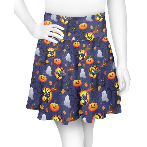 Custom Halloween Night Skater Skirt