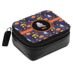 Halloween Night Small Leatherette Travel Pill Case (Personalized)