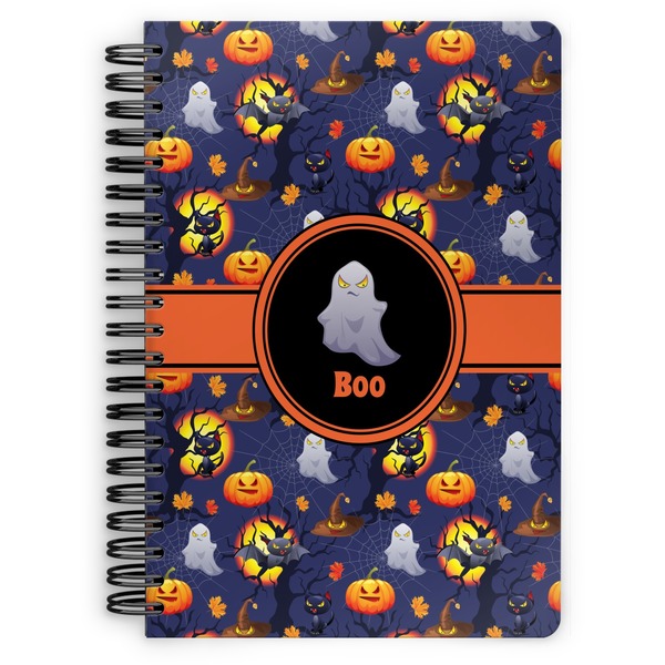 Custom Halloween Night Spiral Notebook - 7x10 w/ Name or Text