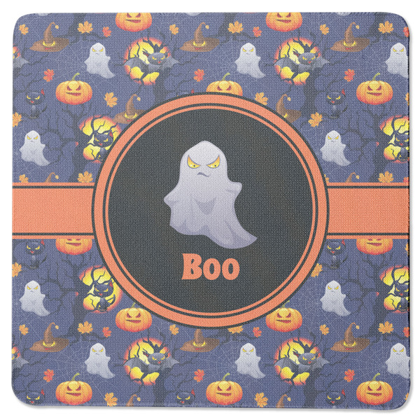 Custom Halloween Night Square Rubber Backed Coaster (Personalized)