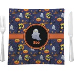 Halloween Night Glass Square Lunch / Dinner Plate 9.5" (Personalized)