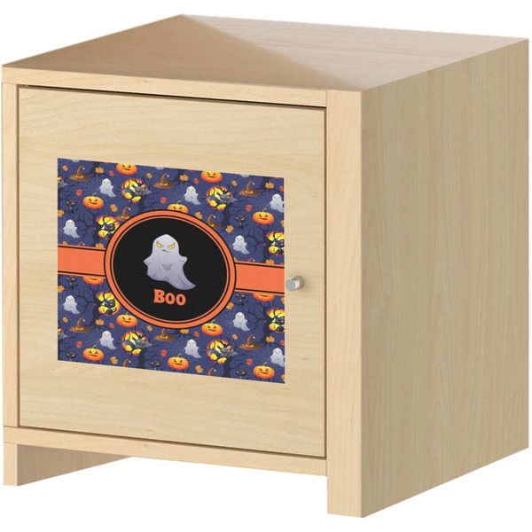 Halloween Night Square Wall Decal on Wooden Cabinet