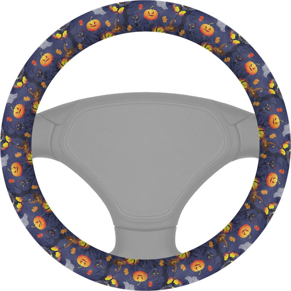 Custom Halloween Night Steering Wheel Cover