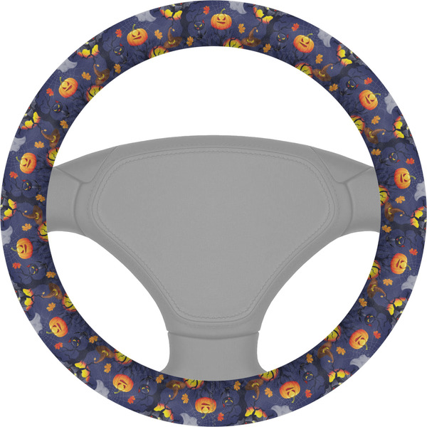 Custom Halloween Night Steering Wheel Cover