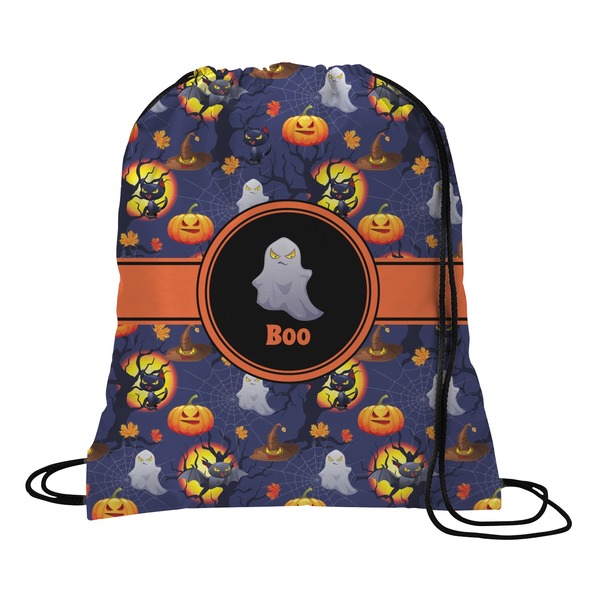 Custom Halloween Night Drawstring Backpack - Large (Personalized)