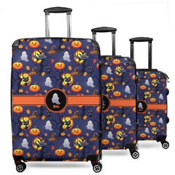 Halloween Night 3 Piece Luggage Set - 20" Carry On, 24" Medium Checked, 28" Large Checked (Personalized)