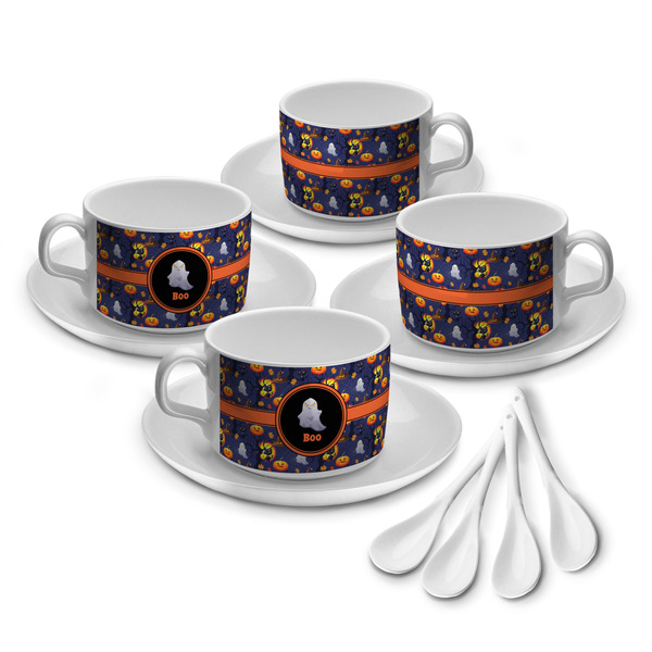 Custom Halloween Night Tea Cup - Set of 4 (Personalized)