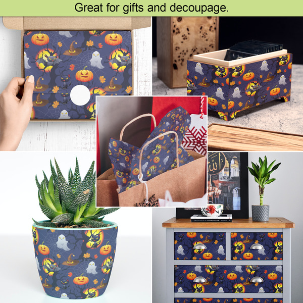 Halloween Night Tissue Paper - In Use Collage