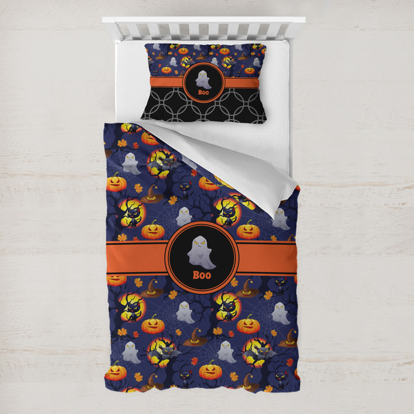 Custom Halloween Night Toddler Bedding w/ Name or Text
