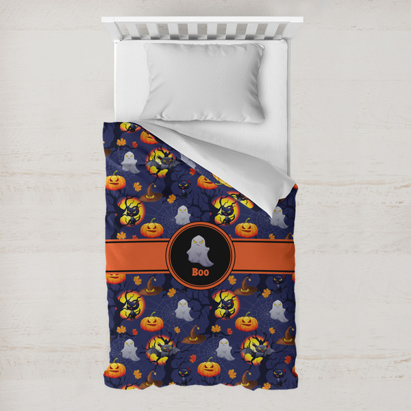 Custom Halloween Night Toddler Duvet Cover w/ Name or Text