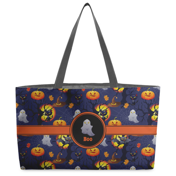 Custom Halloween Night Beach Totes Bag - w/ Black Handles (Personalized)