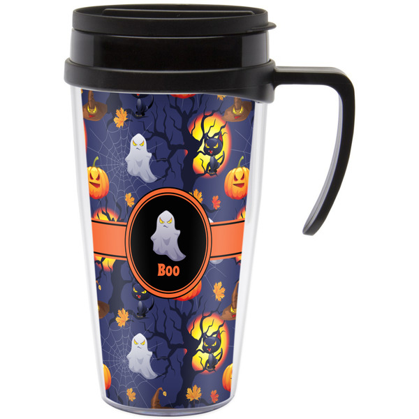 Custom Halloween Night Acrylic Travel Mug with Handle (Personalized)