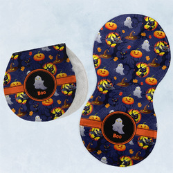 Halloween Night Burp Pads - Velour - Set of 2 w/ Name or Text