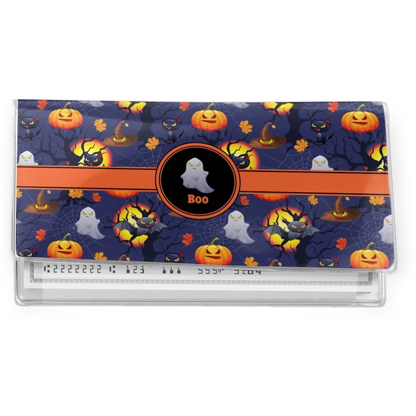 Custom Halloween Night Vinyl Checkbook Cover (Personalized)