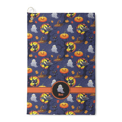 Halloween Night Waffle Weave Golf Towel (Personalized)