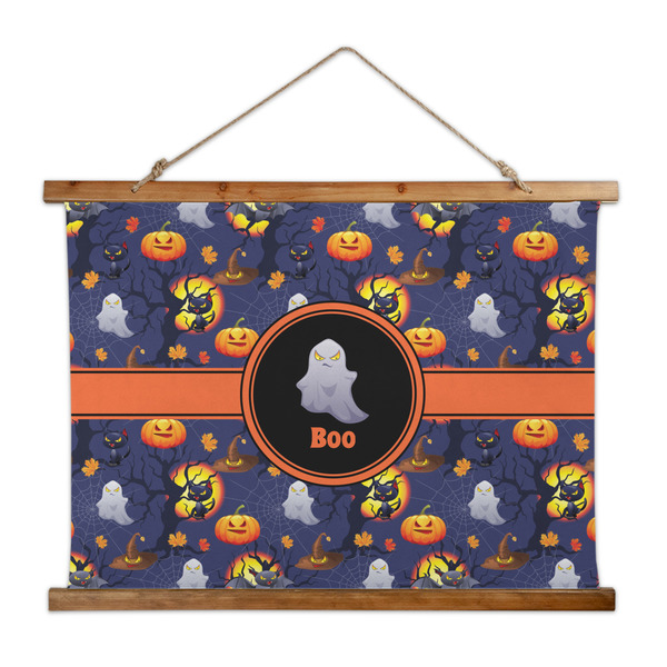 Custom Halloween Night Wall Hanging Tapestry - Wide (Personalized)