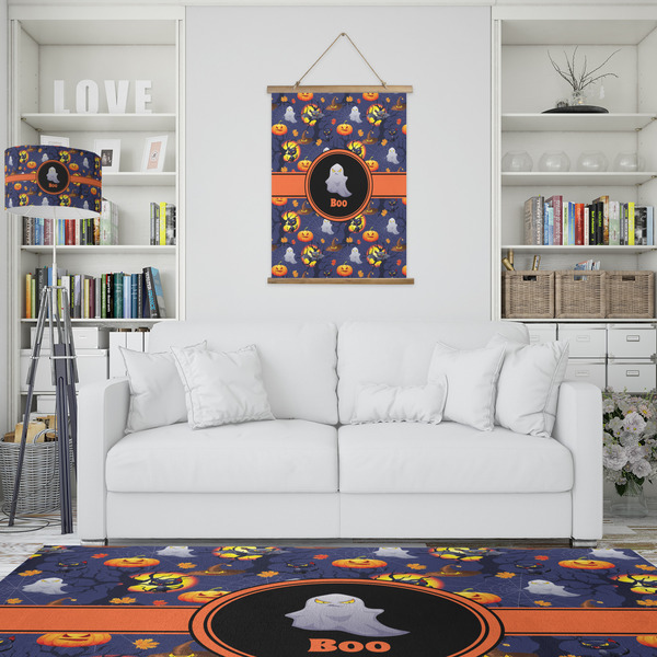 Halloween Night Wall Hanging Tapestry - Portrait - IN CONTEXT