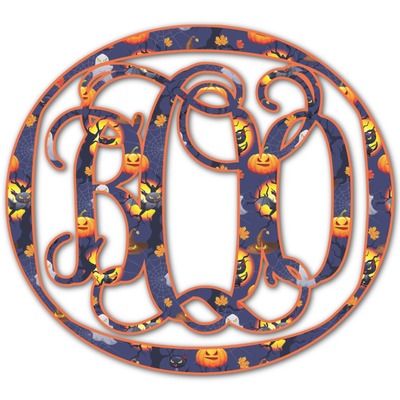 Halloween Night Monogram Decal - Small (Personalized)