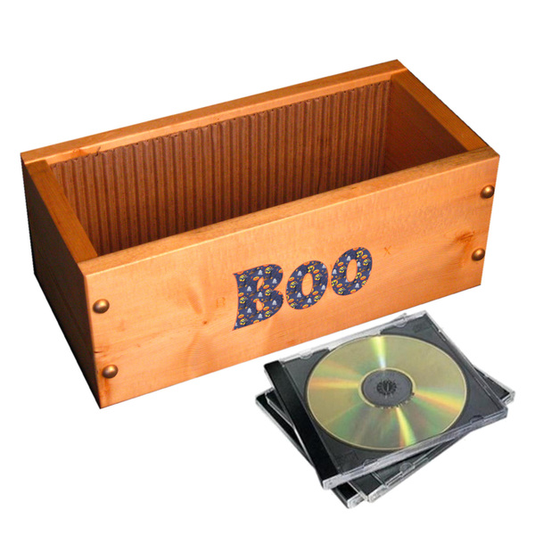 Halloween Night Wall Name Decal on Wooden Storage Chest