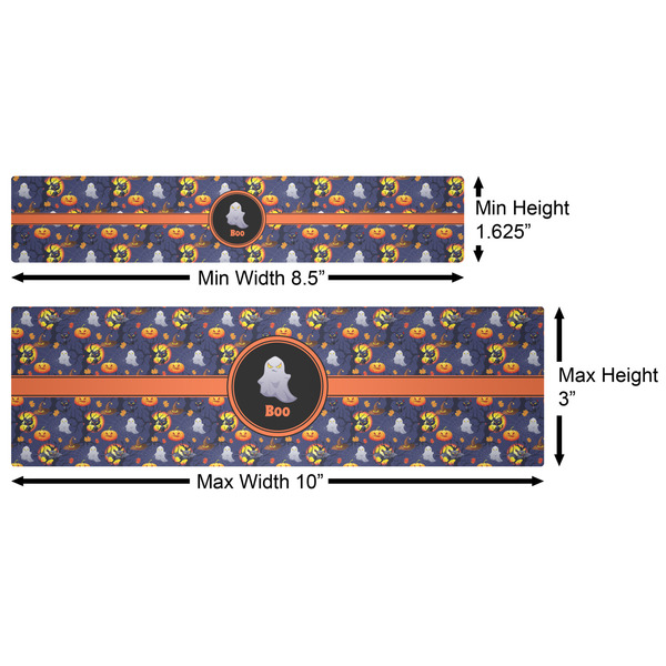 Halloween Night Water Bottle Labels w/ Dimensions