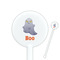 Halloween Night 5.5" Round Plastic Stir Sticks - White - Single Sided (Personalized)
