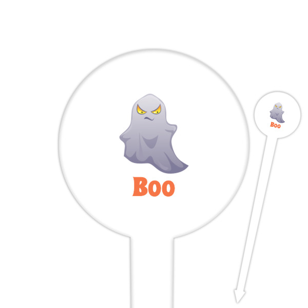 Custom Halloween Night Round Plastic Food Picks (Personalized)