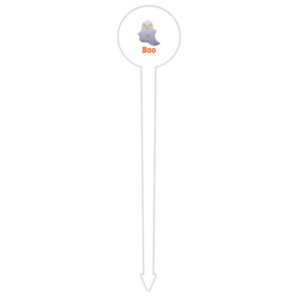 Halloween Night White Plastic 6" Food Pick - Round - Single Pick