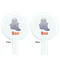 Halloween Night White Plastic 7" Stir Stick - Double Sided - Round - Front & Back