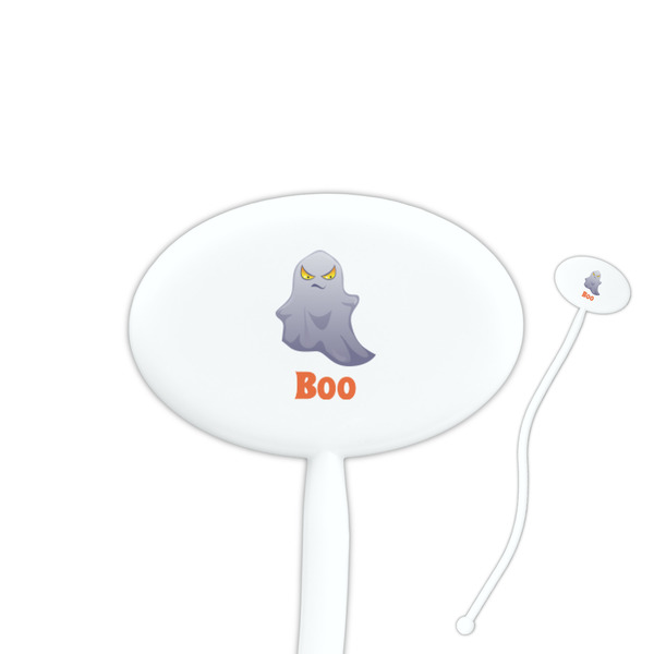 Custom Halloween Night Oval Plastic Stir Sticks (Personalized)