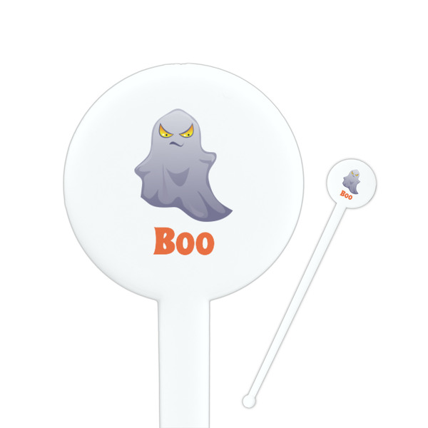 Custom Halloween Night Round Plastic Stir Sticks (Personalized)