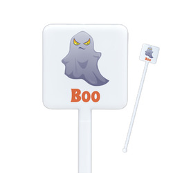 Halloween Night Square Plastic Stir Sticks - Double Sided (Personalized)