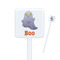 Halloween Night Square Plastic Stir Sticks - Single Sided (Personalized)